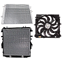 3-Piece Kit A/C Condenser, includes (1) A/C Condenser, (1) Cooling Fan Assembly and (1) Radiator, 3.6L Eng., 6 Cyl.