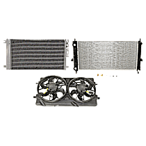 3-Piece Kit A/C Condenser, Supercharged, 2.0L 4Cyl,  Includes (1) A/C Condenser, (1) Cooling Fan Assembly, and (1) Radiator