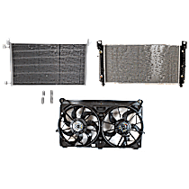 3-Piece Kit A/C Condenser, 6.0L 8Cyl,  Includes (1) A/C Condenser, (1) Cooling Fan Assembly, and (1) Radiator