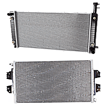 2-Piece Kit A/C Condenser, 4.8L 8Cyl,  Includes (1) A/C Condenser and (1) Radiator