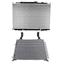 2-Piece Kit Radiator, 3.5L 6Cyl,  Includes (1) A/C Condenser and (1) Radiator