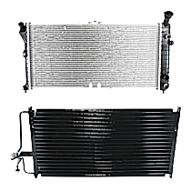 2-Piece Kit Radiator, For Models With Standard Duty Cooling, 3.8L 6Cyl,  Includes (1) A/C Condenser and (1) Radiator