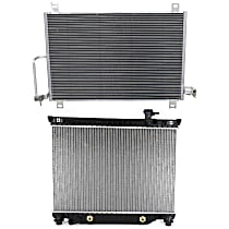 2-Piece Kit Radiator, 6 Cyl 4.2L, includes (1) A/C Condenser and (1) Radiator