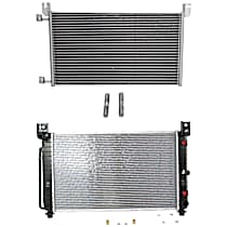 2-Piece Kit Radiator, with A/C Condenser, 4.8L/5.3L Engine, Plastic Tank