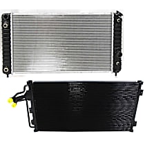 2-Piece Kit Radiator, with  A/C Condenser, 4.3L Eng., Plastic Tank