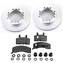 KIT-090221-316 Front Brake Disc and Pad Kit, Plain Surface 8 Lugs 317.5 mm Semi-Metallic Brake Disc Evolution Geomet Coated High Carbon; Brake Pad Set Pro-Line Series