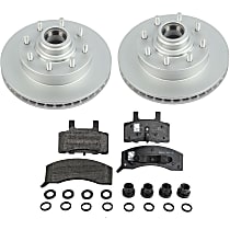 KIT-090221-383 Front Brake Disc and Pad Kit, Plain Surface 8 Lugs 317.5 mm Semi-Metallic Brake Disc Evolution Geomet Coated High Carbon; Brake Pad Set Pro-Line Series