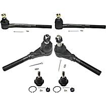 6-Piece Kit Front, Driver and Passenger Side Suspension Includes Ball Joints and Tie Rod Ends