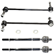 4-Piece Kit Front, Driver and Passenger Side Suspension Kit,  Includes (2) Sway Bar Link and (2) Tie Rod End