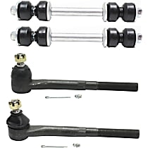 4-Piece Kit Front, Driver and Passenger Side Suspension Kit, RWD, includes (2) Sway Bar Link and (2) Tie Rod End