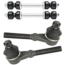 4-Piece Kit Front, Driver and Passenger Side Suspension Kit, 4WD, includes (2) Sway Bar Link and (2) Tie Rod End