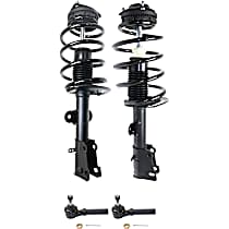 4-Piece Kit Front, Driver and Passenger Side Suspension with Loaded Strut and Tie Rod End