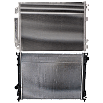 Radiator with A/C Condenser, 3.6L/5.7L Eng., Plastic Tank