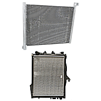 2-Piece Kit Radiator, with  A/C Condenser, 5.7L Eng., Plastic Tank