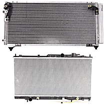 2-Piece Kit Radiator, 2-Door, Coupe, For Models With Standard Duty Cooling, 6 Cyl 3.0L, includes (1) A/C Condenser and (1) Radiator