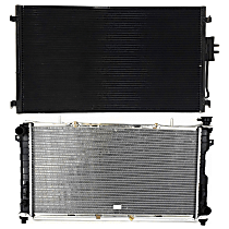 Radiator with A/C Condenser, 3.3L/3.8L Eng., Plastic Tank