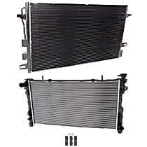 Radiator with A/C Condenser, 3.3L/3.8L Eng., Plastic Tank