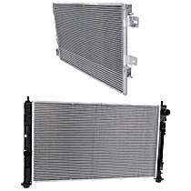 Radiator, 1.8L/2.0L/2.4L Eng., Aluminum Core, Plastic Tank, includes A/C Condenser