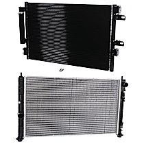 2-Piece Kit Radiator, For Models Without Off-Road Package, 2.4L 4Cyl,  Includes (1) A/C Condenser and (1) Radiator