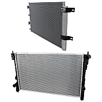 Radiator with A/C Condenser, 3.5L Eng., Plastic Tank