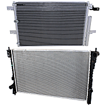 Radiator with A/C Condenser, 3.5L/3.7L Eng., Plastic Tank