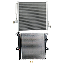 Radiator with A/C Condenser, 4.0L Eng., Plastic Tank