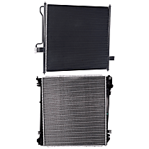 Radiator with A/C Condenser, 4.0L/4.6L Eng., Plastic Tank