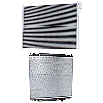 2-Piece Kit Radiator, with  A/C Condenser, 6.8L/6.0L Eng., Plastic Tank