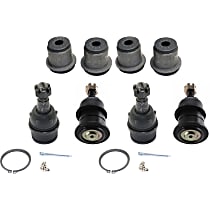 Front, Driver and Passenger Side Suspension Kit, includes Ball Joint and Control Arm Bushing