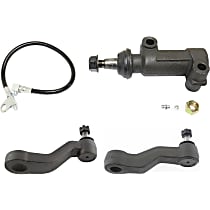 3-Piece Kit Front Suspension Kit, With 3 Groove Spline, Without Bracket, includes (1) Idler Arm, (1) Idler Arm Bracket, and (1) Pitman Arm