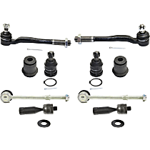 10-Piece Kit Front Suspension Kit, includes (2) Ball Joint, (2) Control Arm Bushing, (2) Sway Bar Link, and (4) Tie Rod End