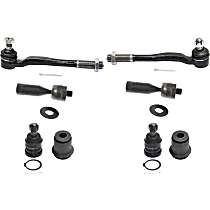 8-Piece Kit Front, Driver and Passenger Side Suspension Kit, includes (2) Ball Joint, (2) Control Arm Bushing, and (4) Tie Rod End