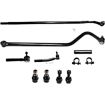 9-Piece Kit Front, Driver and Passenger Side Suspension Includes Ball Joints, Tie Rod Adjusting Sleeve, Tie Rod Ends, and Track Bar