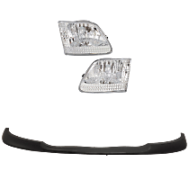 4-Piece Kit Halogen Headlights, Without bulb(s), Includes (2) Bumper Trim and (2) Headlight