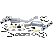 Front and Rear Catalytic Converter Kit, Federal EPA Standard, 46-State Legal (Cannot ship to or be used in vehicles originally purchased in CA, CO, NY or ME), includes Oxygen Sensors