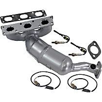 Rear Catalytic Converter Kit, Federal EPA Standard, 46-State Legal (Cannot ship to or be used in vehicles originally purchased in CA, CO, NY or ME), includes Oxygen Sensors