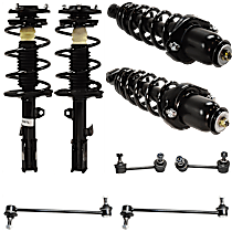 8-Piece Kit Front and Rear, Driver and Passenger Side Suspension Includes Loaded Struts and Sway Bar Links