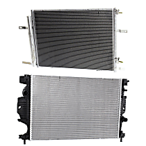 Radiator with A/C Condenser, 2.5L Eng., Plastic Tank