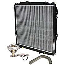 6-Piece Kit Radiator, 3.4L Engine, Aluminum Core, Plastic Tank, includes Radiator Cap, Radiator Hose, Thermostat, and Thermostat Gasket
