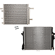 Radiator with A/C Condenser, 3.0L Eng., Plastic Tank