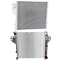 2-Piece Kit Radiator, with A/C Condenser, 3.7L Eng., Plastic Tank