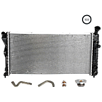 6-Piece Kit Radiator, 3.8L Engine, Aluminum Core, Plastic Tank, includes Radiator Cap, Radiator Hose, Thermostat, and Thermostat Gasket