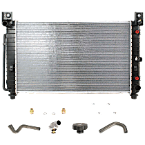 5-Piece Kit Radiator with Radiator Cap, Radiator Hoses, and Thermostat, 4.8L/5.3L Engine, Plastic Tank