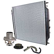 5-Piece Kit Radiator, 6.0L 8Cyl,  Includes (1) Radiator, (1) Radiator Cap, (2) Radiator Hose, and (1) Thermostat