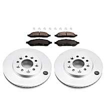 Front Brake Disc and Pad Kit, Plain Surface, 5 Lugs, Ceramic, SureStop OE Replacement