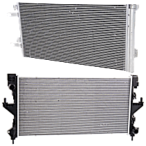 2-Piece Kit Radiator, For Models with Air Conditioning, 3.0L 4Cyl,  Includes (1) A/C Condenser and (1) Radiator