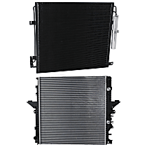 Radiator with A/C Condenser, 4.0L/4.2L/4.4L Eng., Aluminum Tank