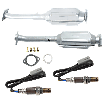 Rear, Driver Side and Passenger Side Catalytic Converter Kit, Federal EPA, 46-State Cannot ship to/used in vehicles purchased in CA/CO/NY/ME, includes Oxygen Sensors