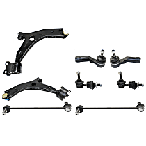 8-Piece Kit Front, Driver and Passenger Side Suspension, includes Control Arm, Sway Bar Link, and Tie Rod End