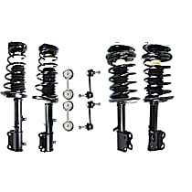 8-Piece Kit Front and Rear, Driver and Passenger Side Suspension Includes Loaded Struts and Sway Bar Links